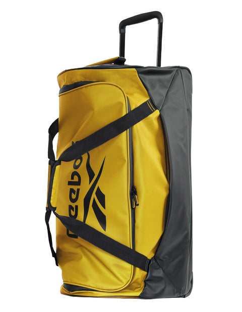Reebok Road Runner Trolley Duffle Bag on Wheels Travel Luggage 72cm Yellow