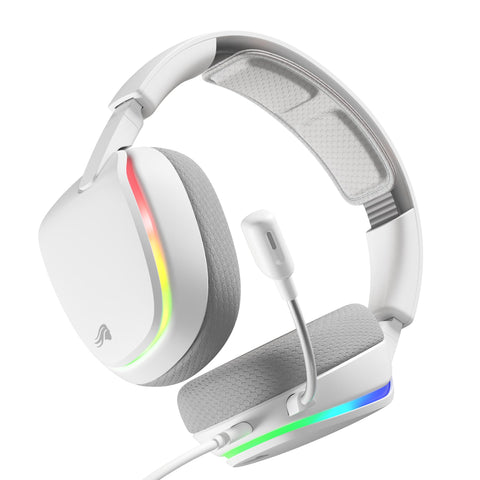 Glorious GHS Eternal RGB Stereo RGB Gaming Headset for PS5, PS4, Switch and PC (White)