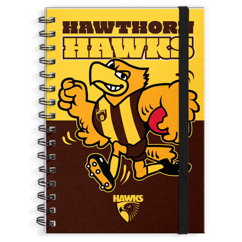 AFL - Hawthorn Hawks Hardcover A4 Spiral Notebook