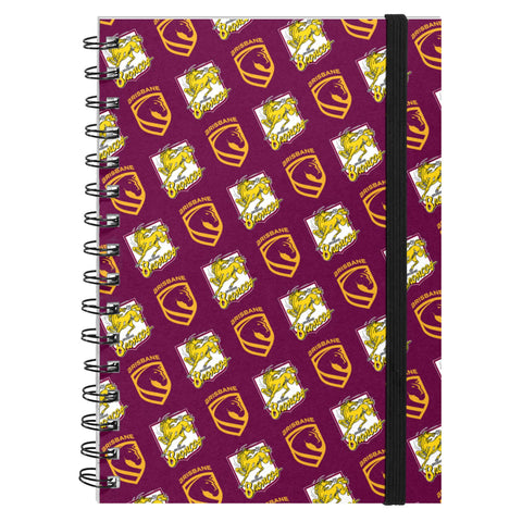 NRL - Brisbane Broncos Hardcover A5 Spiral Notebook