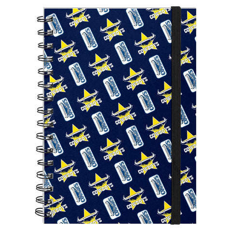 NRL - North Queensland Cowboys Hardcover A5 Spiral Notebook