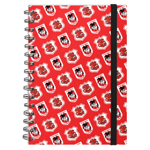 NRL - St George Illawarra Dragons Hardcover A5 Spiral Notebook