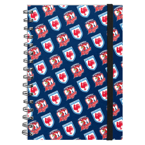 NRL - Sydney Roosters Hardcover A5 Spiral Notebook