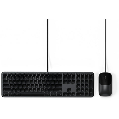 Satechi Slim CLX3 Wired Keyboard and Mouse Combo (Space Black)
