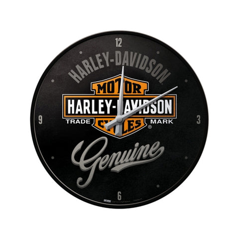 Nostalgic-Art Wall Clock Harley-Davidson Genuine Retro Print 30cm