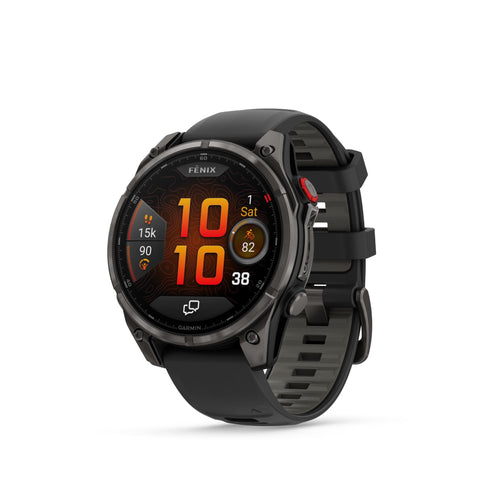 Garmin Fenix 8 Pro 47mm AMOLED Sapphire Edition Carbon Grey Titanium with Black + Pebble Grey Band