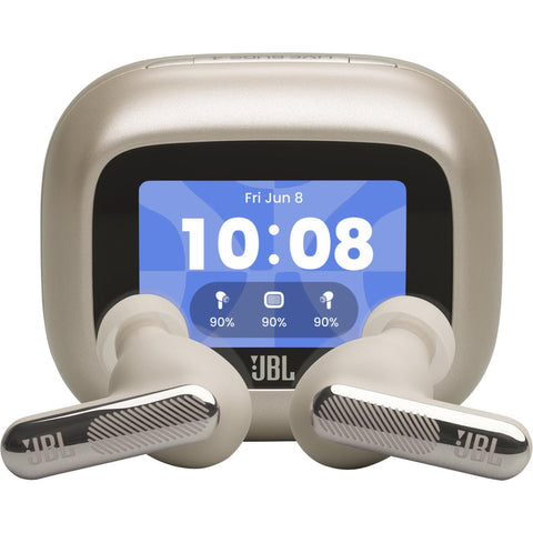 JBL Live Beam 4 TWS Adaptive Noise Cancelling Earbuds (Champagne)