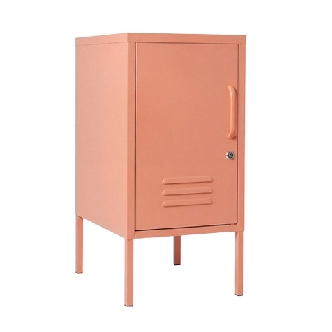 Desky Oslo Metal Locker Cabinet - Coral / Left Opening
