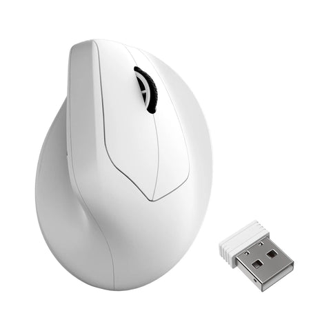 Keychron M5 PixArt 3950 8K Polling Rate Wireless Ergonomic Mouse (White)