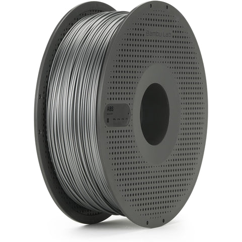 Bambu Lab ABS 3D Printer Filament With Spool (Silver) [1kg]