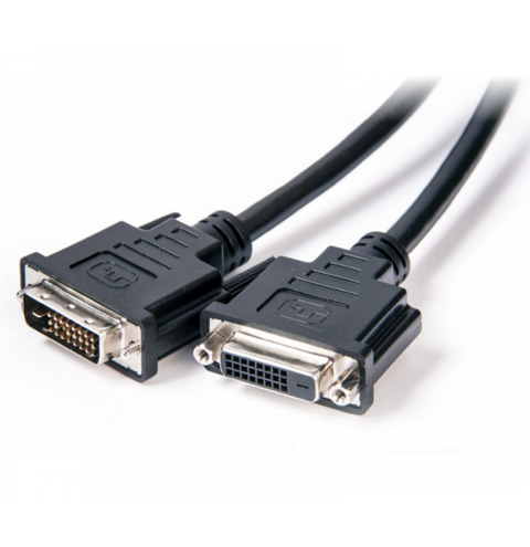 Connect Cable Male to Female DVI-D Dual Link Video Extension Cable 2m Black