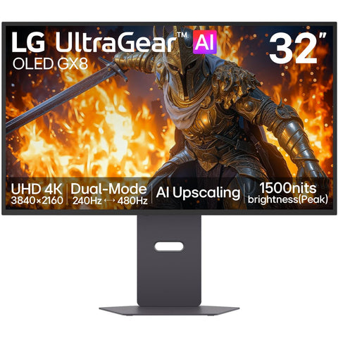 LG UltraGear evo AI 32GX870B 32" 4K UHD Dual Mode 240Hz/480Hz OLED Gaming Monitor