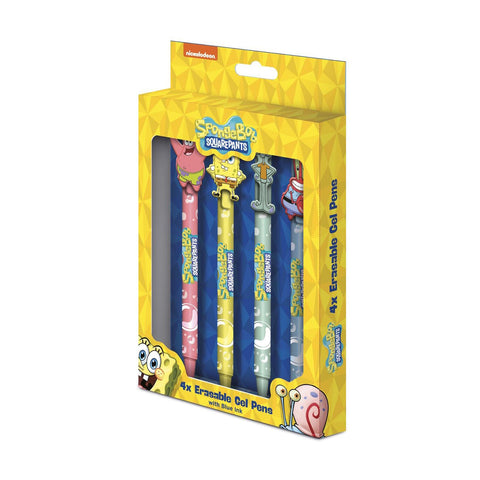 Spongebob Squarepants - Erasable Gel Pen 4 Pack