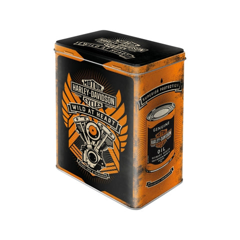Nostalgic-Art Tin Large Storage Box Harley Davidson Wild At Heart 10x14x20cm