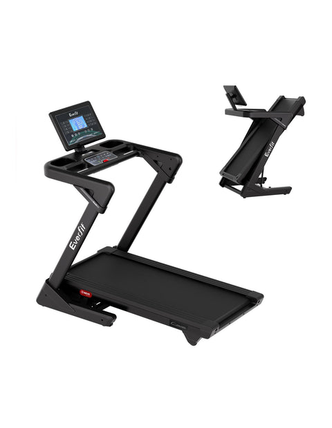 Everfit 3 in 1 Treadmill 30% Auto Incline Foldable Treadmills for Home with LED Lights 500mm Wide Belt