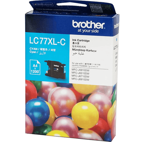 Brother LC77XL Ink Cartridge High Yield Cyan LC77XL-C