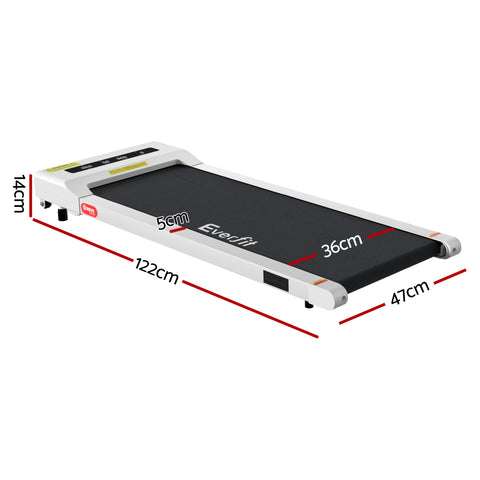 Everfit Treadmill Electric Walking Pad Under Desk Home Gym Fitness 360mm (White)