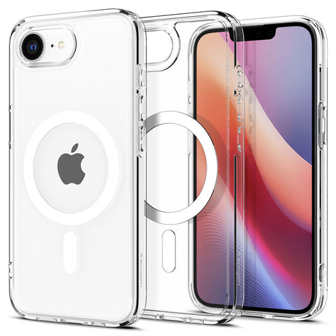 Spigen Apple iPhone 17e / 16e Ultra Hybrid (MagFit) Case (Clear Case / White Ring)