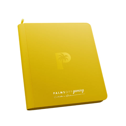 Palms Off Gaming Collector's Series 12 Pocket Zip Trading Card Binder - Yellow