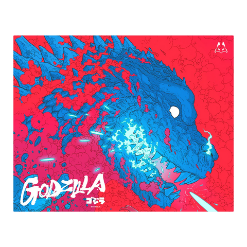 ARBITER STUDIO TENKO GODZILLA Lunar 500x400mm Glass Mousepad - Heat Ray