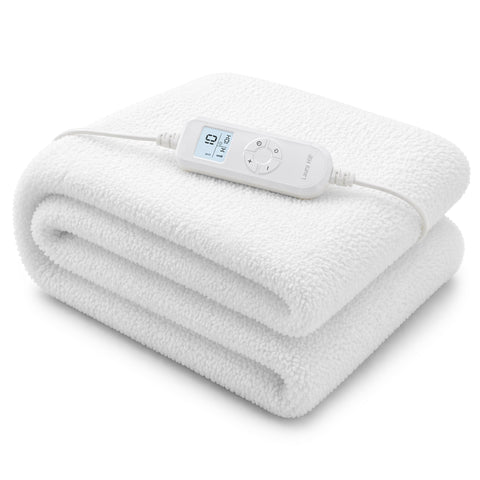 Laura Hill 9-Level Heated Fitted Electric Blanket with Fleece Underlay - Single
