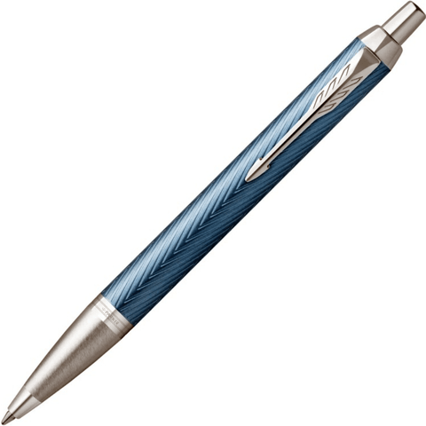 Parker IM Premium Ballpoint Pen Medium Nib Gift Box (Blue Grey Metallic)