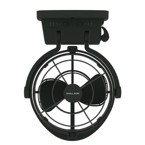 ENGLAON 12V/24V DC Caravan Fan for Caravan (Black)