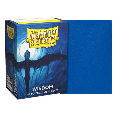 Arcane Tinmen Dragon Shield Standard 100ct Dual Matte Wisdom Blue Sleeves 63x88mm
