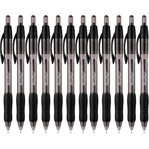 Papermate Profile Ballpoint Pen Retractable 1.0mm Black Box 12