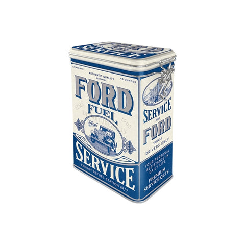 Nostalgic-Art Storage Clip Top Tin 1.3L 17.5cm Ford Fuel and Service