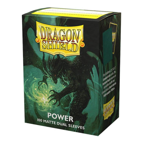 Arcane Tinmen Dragon Shield 100ct Standard Size Dual Matte Metallic Green (Power) Sleeves