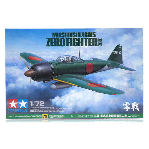 Tamiya 1/72 Mitsubishi A6M5 Zeke Zero Fighter Scaled Plastic Model Kit