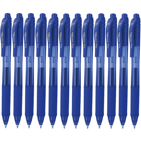 Pentel BL107 Box 12 Energel-X Retractable Gel Ink Pen 0.7mm (Blue)