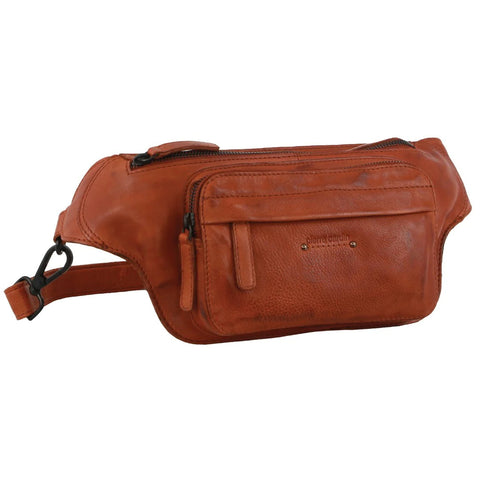 Pierre Cardin Mens Leather Bum Bag (Cognac)