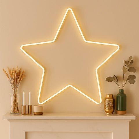 Lexi Lighting Neon Star Sign - Large Warm White