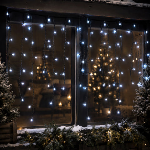Lexi Lighting 240 LED Icicle Christmas Lights White