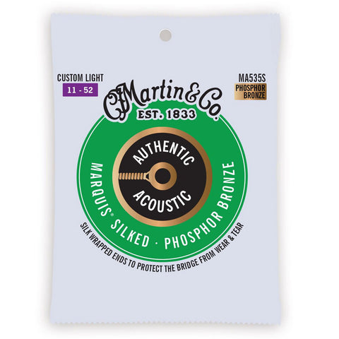 Martin Guitar MA535S Authentic Silked Strings 92/8 Phosphor Custom Light