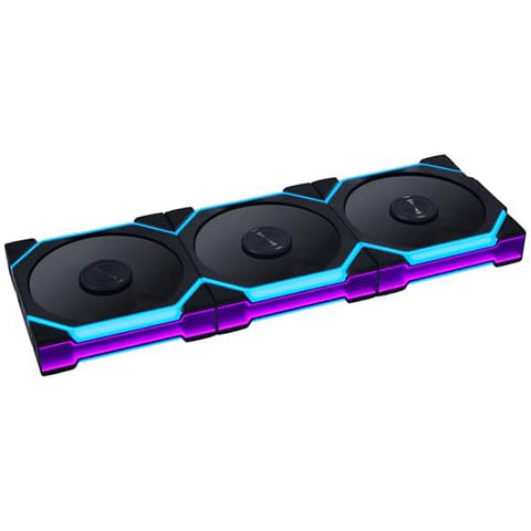 Lian Li Uni Fan CL Flex 120mm Reverse Blade ARGB Fan 3 Pack - Black (12RSL1F3B)