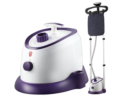 SOGA Garment Steamer Vertical Twin Pole 1700ml 1800W Professional Kit (Purple)