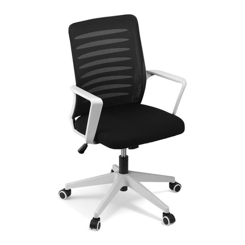 Artiss Ergonomic Office Chair Mesh Computer Desk Chairs with Lumbar Support (Black and White)
