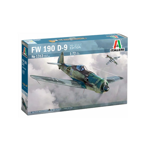 Italeri 1/72 Focke-Wulf FW 190 D-9 Fighter Scaled Plastic Model Kit