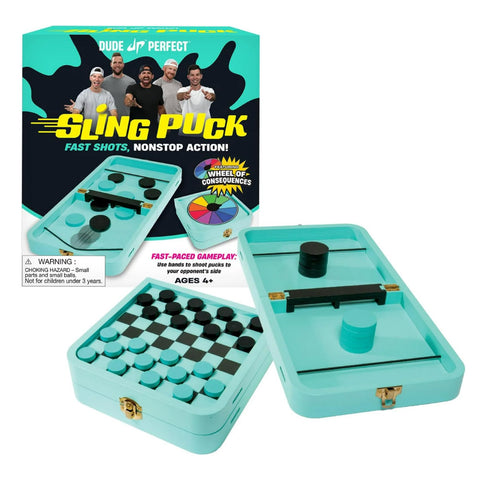 Dude Perfect Sling Puck and Checkers Table Game Set