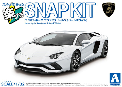 Aoshima 1/32 Snap Lamborghini Aventador S (Pearl White)