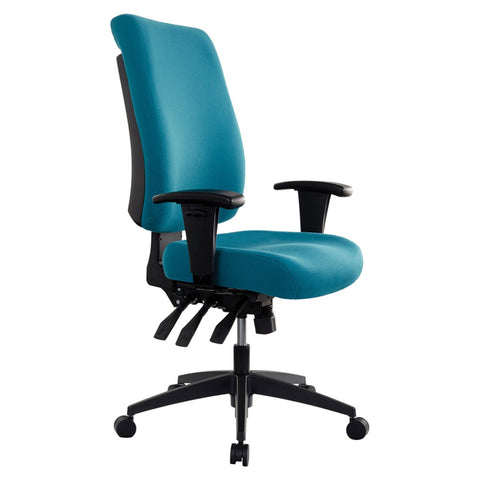 Buro Tidal High Back Chair Fully Upholstered With Arms Teal