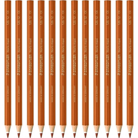 Staedtler Noris Club Maxi Learner Coloured Pencils Pack 12 (Brown)