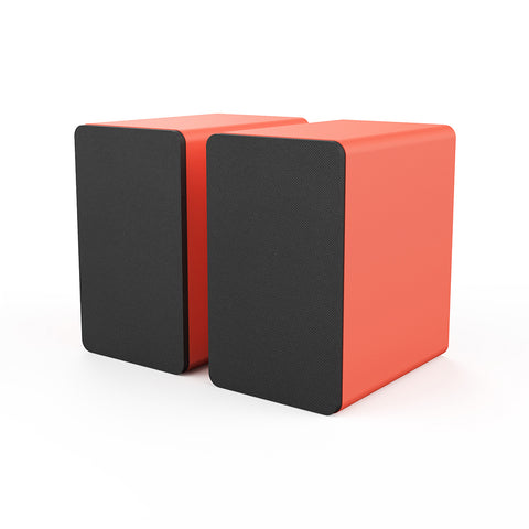 Silcron SLR05 Wireless Active Bookshelf Speakers Set with HDMI ARC - Red