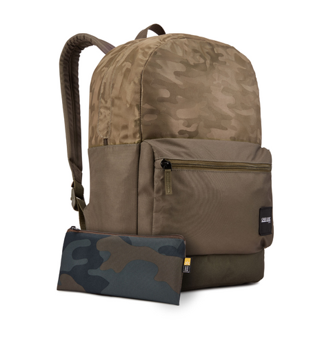 Case Logic Founder 26L Backpack Bag with Free Pencil Case in Olive/Camo