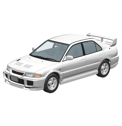 Aoshima 1/24 SNAP CE9A Lancer GSR Evolution III 1995 (Scotia White)