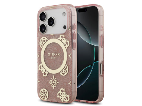Guess Peony Edition for iPhone 17 Pro Max - Pink/Gold