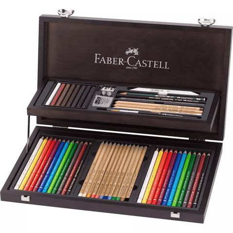 Faber-Castell 53pc Art Graphic Wooden Case